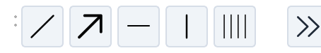 Drawing toolbar showing all drawing study tool buttons in groups